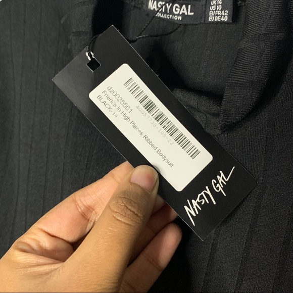 Nasty-gal ribbed black bodysuit | Size US … - Picture 7 of 10